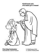 First Communion Printable Coloring Pages drawing
