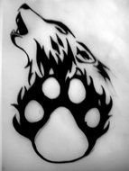 Black Panther Paw Prints drawing