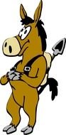 Cartoon Donkey funny drawing
