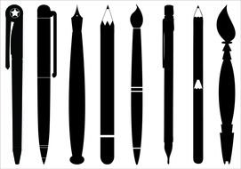 variety of pens as picture