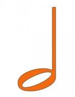 Free Music Clip Art Half Note N2