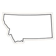 Montana State Map Outline drawing