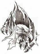 Ripping Through Skin Tattoo Drawings
