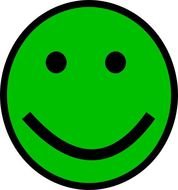 Green Smiley Face Clip Art N40