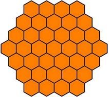 orange honeycomb on a white background