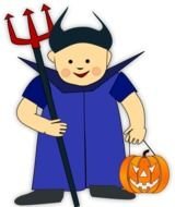 Trick Or Treat 2 By Netalloy A Boy Holding Fork Pumpkin