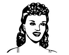portrait of a beautiful woman in graphic representation