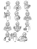 American Sign Language Colors drawing