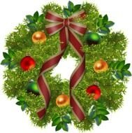 Christmas Wreath Clip Art N100