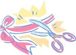 Clip art of Ribbon And Scissors