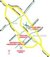 Map Texas Bryan TX