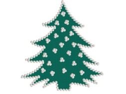 Colorful Christmas tree with the beautiful decorations clipart