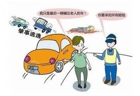 Cartoon Car accident with pedestrian