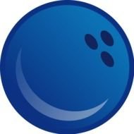 Blue bowling ball clipart