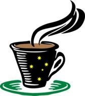 Steaming Coffee Cup Clip Art N31