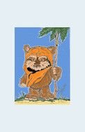 orange tiger and tree drawing