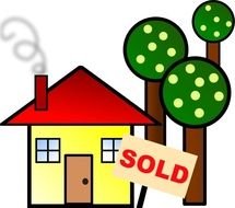House Sold Sign Clip Art
