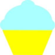 Blue Cupcake Clip Art N11