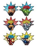 Printable Cupcake Topper Superheros