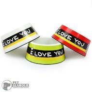 Free Shipping I Love You Pet Dog Cat Food And Drink Feeding Bowl
