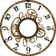 Beautiful vintage clock clipart