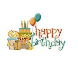 gifts for a happy birthday as a graphic illustration