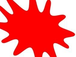 Red Paint Splatter Clip Art N24