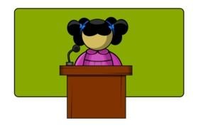 Public Speaking Clip Art drawing