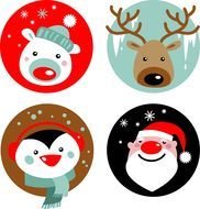 clip art with Christmas characters