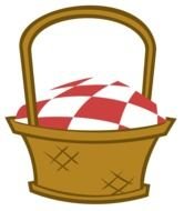 Cartoon Picnic Basket as a graphic illustration