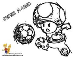 Mario Mushroom Coloring Pages