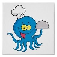 Chef Octopus Clip Art
