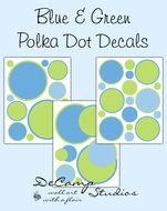 Blue And Green Polka Dot Border drawing