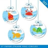 Printable Under The Sea Party Favors