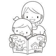 Reading Books Coloring Pages N2