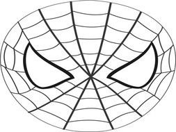 oval white spiderman mask