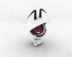 white one-eyed alien