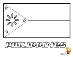 Philippines Flag Coloring Page