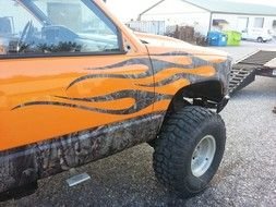 Pink Camo Chevy Truck drawing