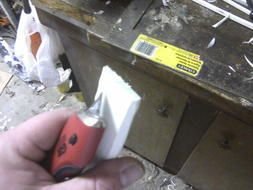 hand with the tool