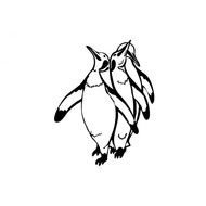 Penguins Silhouette drawing