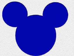 Blue Mickey Head