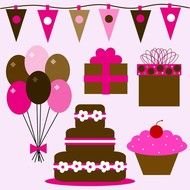 Pink Birthday Clip Art N3