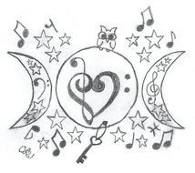 Triple Moon Tattoo Drawings