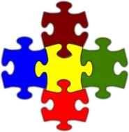 5 Jigsaw Puzzle Pieces Clip Art