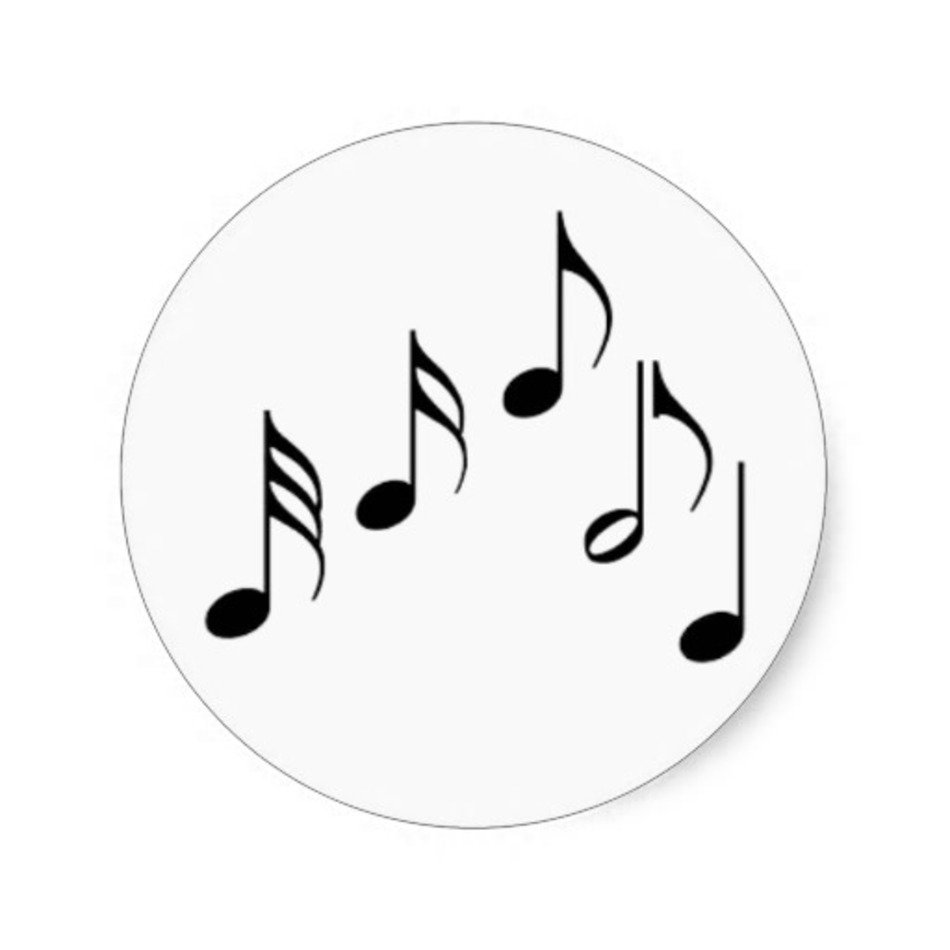 NOTES EN VERRE DE MUSIQUE AUTOCOLLANTS
