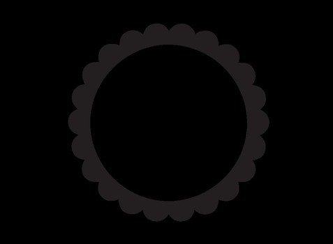 Clipart of Circle in a dark