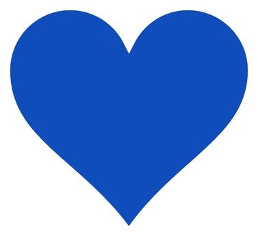 Blue Cartoon Heart