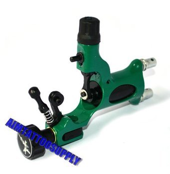 Green Dragonfly Tattoo Machine Skull Steel Foot Switch Complete