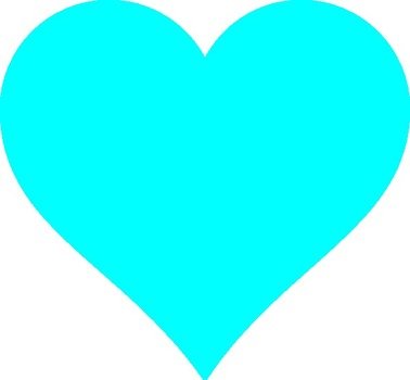 Aqua Heart Clip Art